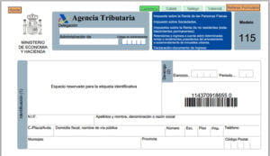 Definición del Modelo 115 Retención por arrendamientos